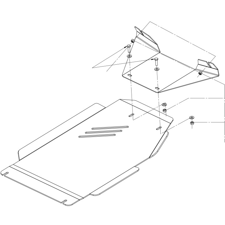 Aluminium Skid Plate for Transmission Housing, Steeler 4x4, Volkswagen Amarok 2016 - 2022 - EDK.ro