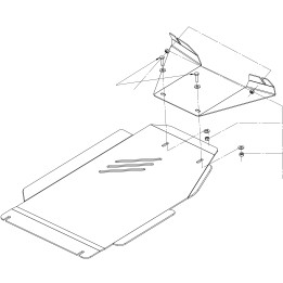 Steel Skid Plate for Transmission Housing, Steeler 4x4, Volkswagen Amarok 2016 - 2022 - EDK.ro