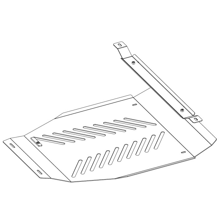 Aluminium Skid Plate for Transmission Housing and Engine Compartment Tie Rods, Steeler 4x4, Volkswagen Crafter, MAN TGE 2017 - P