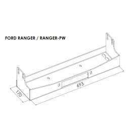 Winch Mounting Plate, Steeler 4x4, Ford Ranger 2007 - 2012 - EDK.ro