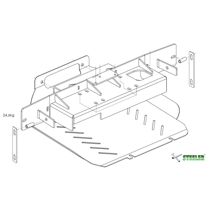 Winch Mounting Plate, Steeler 4x4, Ford Ranger 2019 - 2022 - EDK.ro