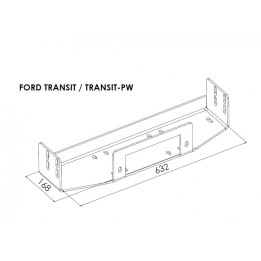 Winch Mounting Plate, Steeler 4x4, Ford Transit 2006 - 2012 - EDK.ro