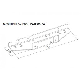 Placă de Montare Troliu, Steeler 4x4, Mitsubishi Pajero 2007 - Prezent - EDK.ro
