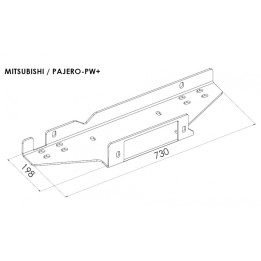 Winch Mounting Plate, Steeler 4x4, Mitsubishi Pajero 2015 - 2021 - EDK.ro