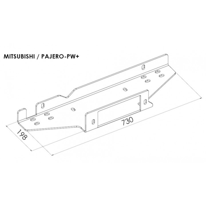 Placă de Montare Troliu, Steeler 4x4, Mitsubishi Pajero 2015 - 2021 - EDK.ro