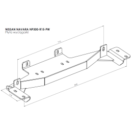 Winch Mounting Plate, Steeler 4x4, Nissan Navara 2015 - Present - EDK.ro