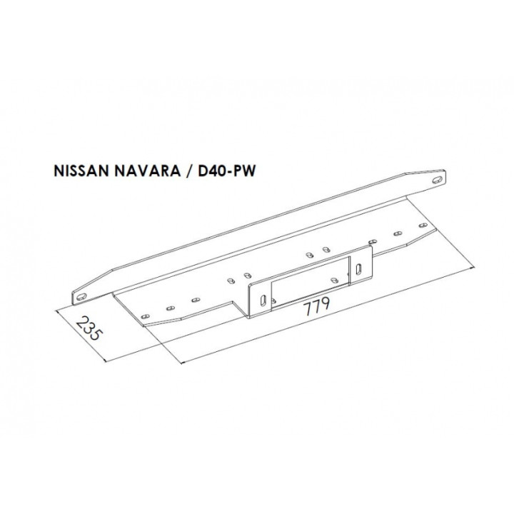 Winch Mounting Plate, Steeler 4x4, Nissan Pathfinder 2005 - 2010 - EDK.ro