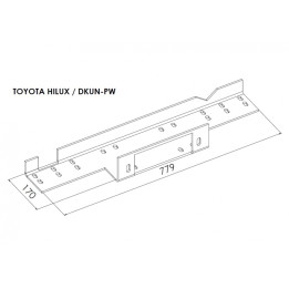 Placă de Montare Troliu, Steeler 4x4 ), Toyota Hilux 2005 - 2015 - EDK.ro