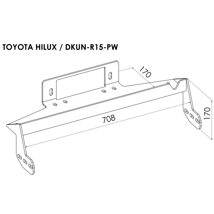 Placă de Montare Troliu, Steeler 4x4, Toyota Hilux 2015 - 2018 - EDK.ro