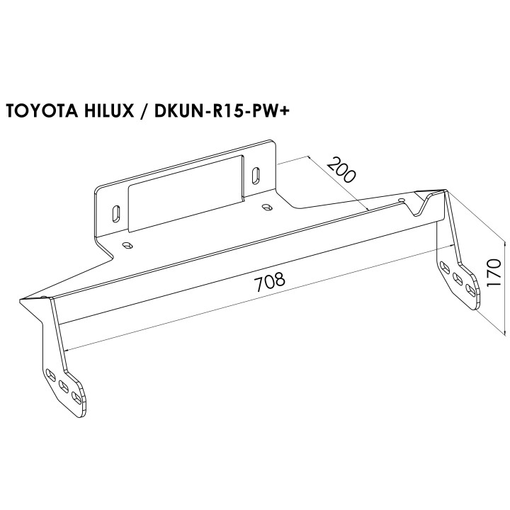 Placă de Montare Troliu, Steeler 4x4, Toyota Hilux 2015 - 2018 - EDK.ro