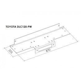 Placă de Montare Troliu, Steeler 4x4, Toyota Land Cruiser 120 / Cruiser 150 2002 - 2013 - EDK.ro