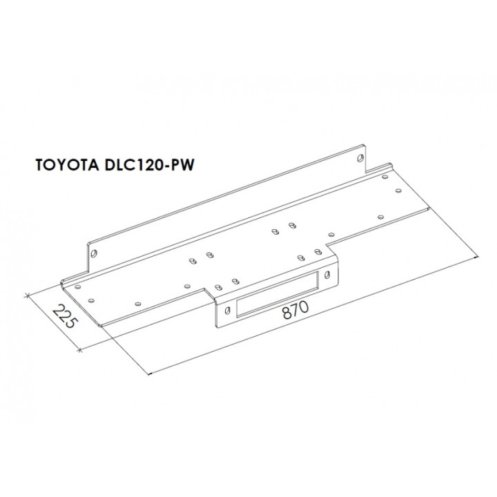 Placă de Montare Troliu, Steeler 4x4, Toyota Land Cruiser 120 / Cruiser 150 2002 - 2013 - EDK.ro