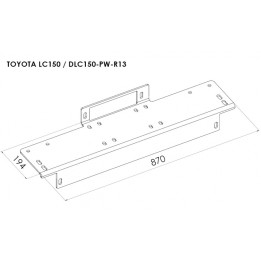 Winch Mounting Plate, Steeler 4x4, Toyota Land Cruiser 150 2013 - 2017 - EDK.ro
