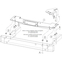 Winch Mounting Plate, Steeler 4x4, Toyota Land Cruiser 150 2017 - Present - EDK.ro