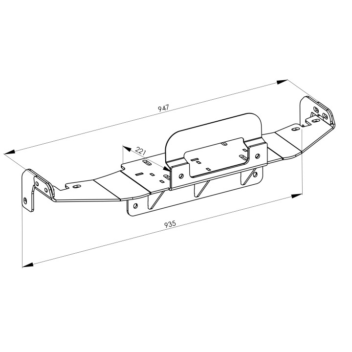 Winch Mounting Plate, Steeler 4x4, Toyota Land Cruiser 250 2024 - Present - EDK.ro