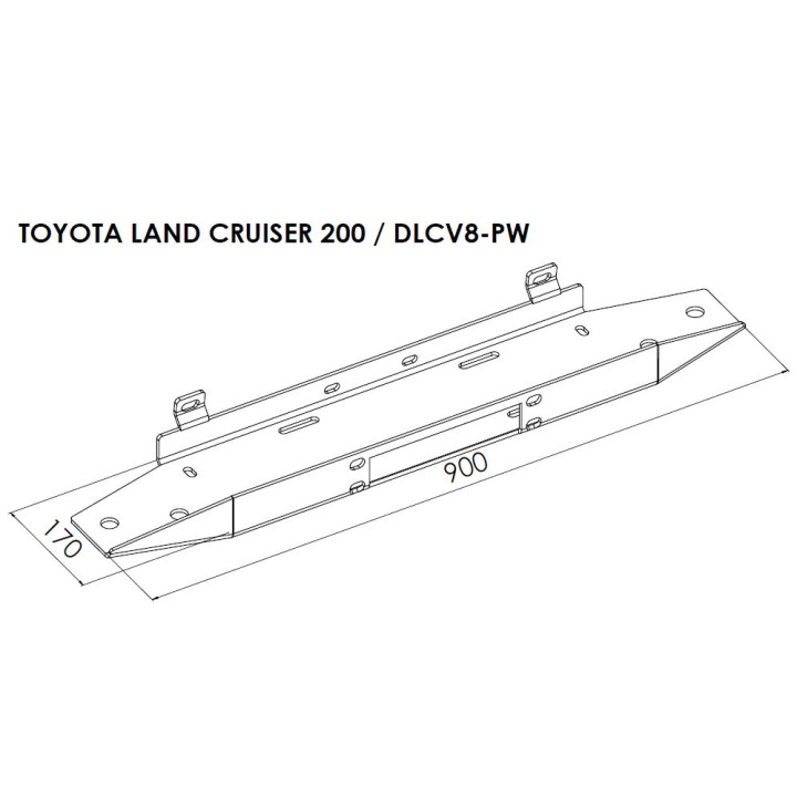 Placă de Montare Troliu, Steeler 4x4, Toyota Land Cruiser 200 2007 - 2012 - EDK.ro