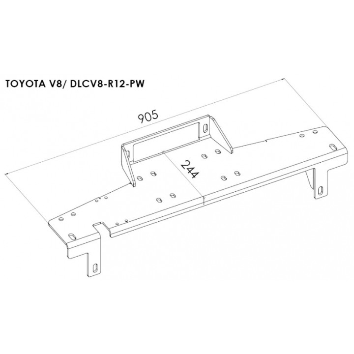 Winch Mounting Plate, Steeler 4x4, Toyota Land Cruiser V8 2012 - 2017 - EDK.ro