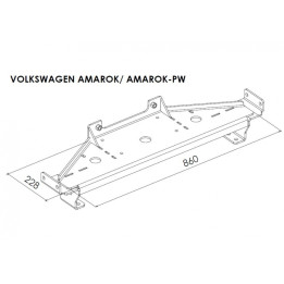 Placă de Montare Troliu, Steeler 4x4, Volkswagen Amarok 2009 - 2016 - EDK.ro