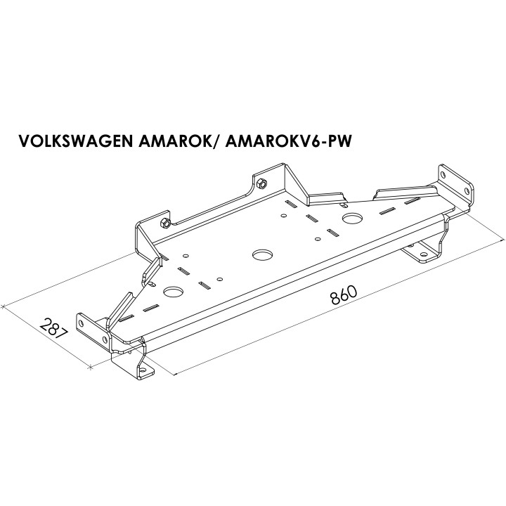 Winch Mounting Plate, Steeler 4x4, Volkswagen Amarok 2016 - 2022 - EDK.ro
