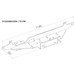 Winch Mounting Plate, Steeler 4x4, Volkswagen Transporter T5 2003 - 2015 - EDK.ro
