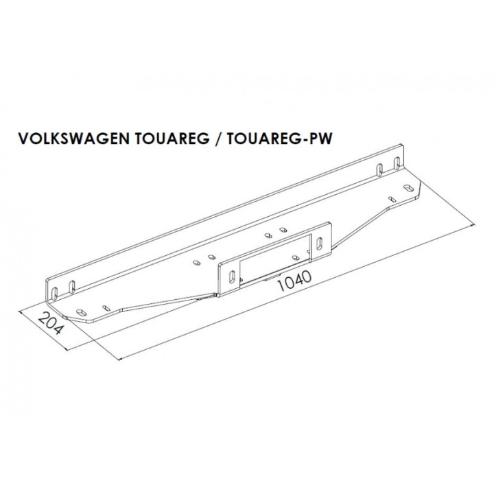 Winch Mounting Plate, Steeler 4x4, Volkswagen Touareg 2010 - Present - EDK.ro