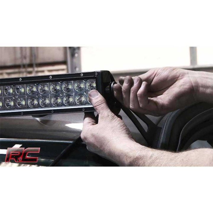 Kit de Integrare Proiectoare LED Omologate Pentru Parbriz, Rough Country Upper windshield LED straight light bar 50" mounts, Che