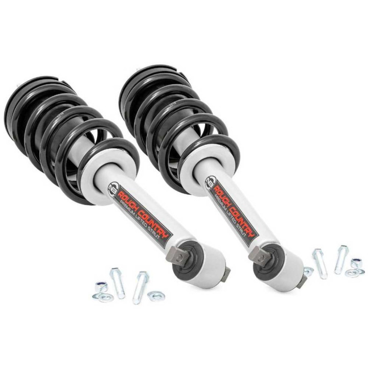 Amortizoare Față Reglabile în Stil, Rough Country N3 Premium Lift 6 Inch, Chevrolet Avalanche 1500 2007 - 2013, Chevrolet Silver