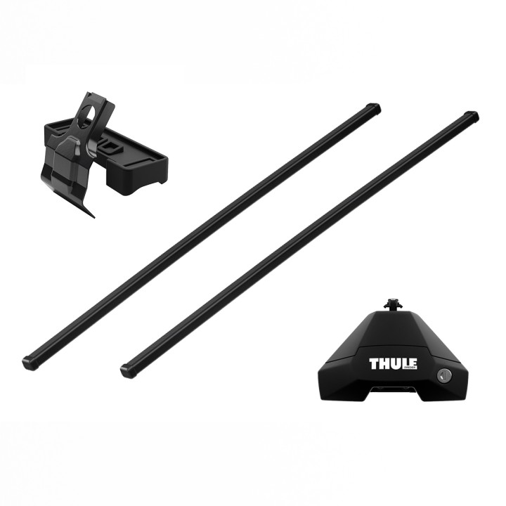 Bare transversale Thule Evo Clamp SquareBar 135 cm Negru Nissan Navara Cabină Dublă 2015 - Prezent - EDK.ro