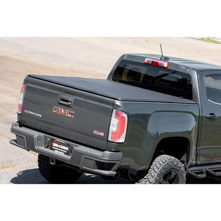Soft Top Tonneau Bed Cover, Rough Country Tri-Fold, Chevrolet Colorado / GMC Canyon Bed Length 5.0 Feet 2014 - Present - EDK.ro