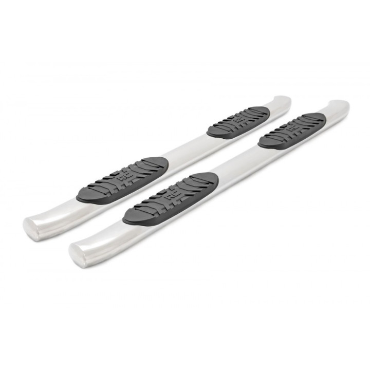 Praguri Laterale, Rough Country Oval Nerf Step, Chevrolet Silverado 1500 / Silverado 2500 / Silverado 3500 / GMC Sierra 1500 / S