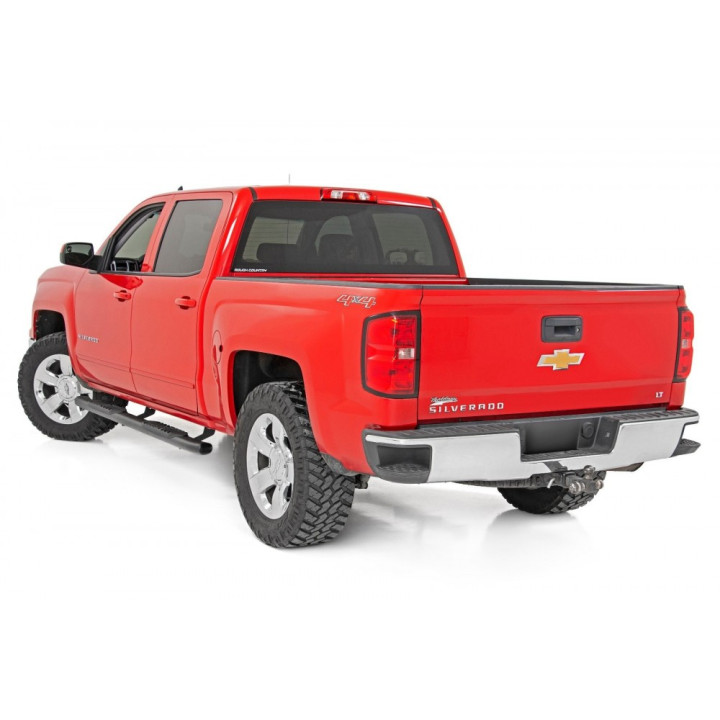Side Steps, Rough Country Oval Nerf Step, Chevrolet Silverado 1500 / Silverado 2500 / Silverado 3500 / GMC Sierra 1500 / Sierra 