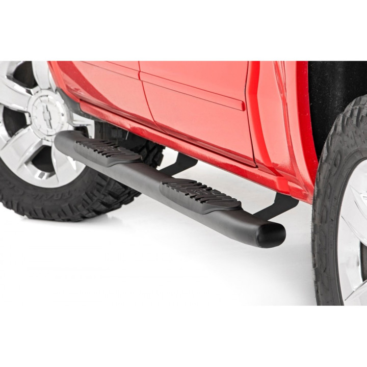 Praguri Laterale, Rough Country Oval Nerf Step, Chevrolet Silverado 1500 / Silverado 2500 / Silverado 3500 / GMC Sierra 1500 / S