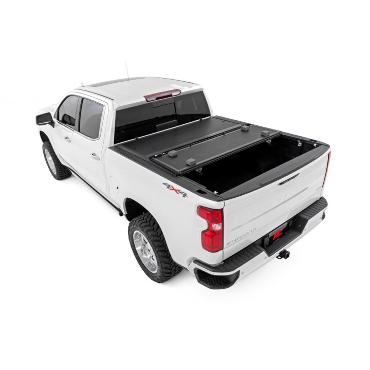 Lid Tonneau Bed Cover, Rough Country Tri-Fold, Chevrolet Silverado 1500 / 2500 / 3500 / GMC Sierra 1500 / 2500 / 3500 Bed Length 5.8 Feet 2014 - Present - EDK.ro
