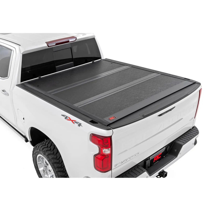 Lid Tonneau Bed Cover, Rough Country Tri-Fold, Chevrolet Silverado 1500 / Silverado 2500 / Silverado 3500 / GMC Sierra 1500 / Si