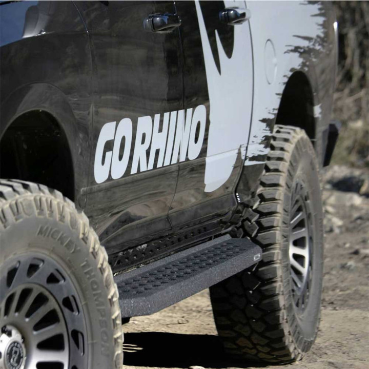 Side Steps, Go Rhino RB20, Chevrolet Silverado 1500 / Silverado 2500 / Silverado 3500 / GMC Sierra 1500 / Sierra 2500 / Sierra 3