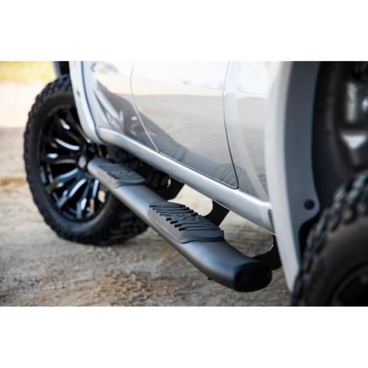 Side Steps, Rough Country Oval Nerf Step, Chevrolet Silverado 1500 / Silverado 2500 / Silverado 3500 / GMC Sierra 1500 / Sierra 