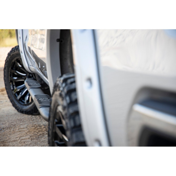 Praguri Laterale, Rough Country Oval Nerf Step, Chevrolet Silverado 1500 / Silverado 2500 / Silverado 3500 / GMC Sierra 1500 / S