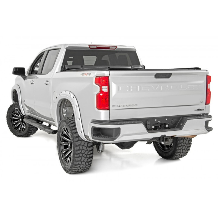 Side Steps, Rough Country Oval Nerf Step, Chevrolet Silverado 1500 / Silverado 2500 / Silverado 3500 / GMC Sierra 1500 / Sierra 