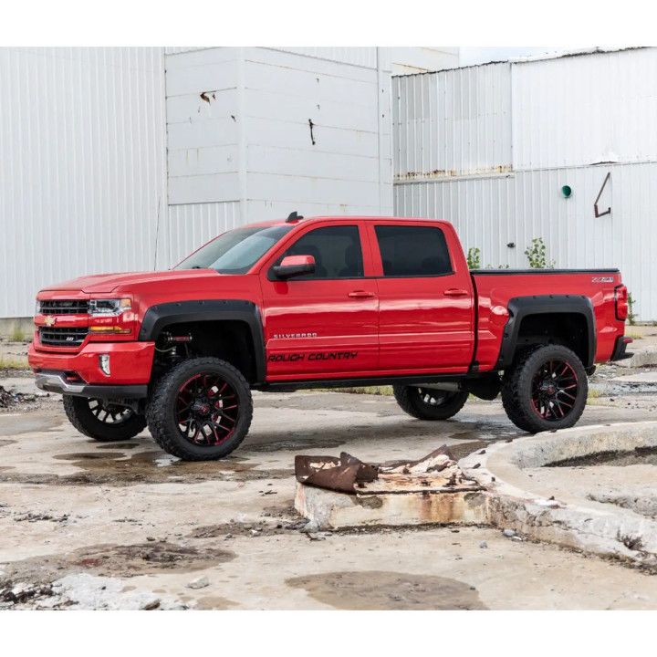 Front and Rear Fender Flares, Rough Country Pocket, Chevrolet Silverado 1500 / 2500 2014 - 2019 - EDK.ro