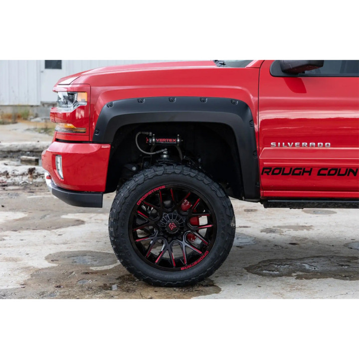 Front and Rear Fender Flares, Rough Country Pocket, Chevrolet Silverado 1500 / 2500 2014 - 2019 - EDK.ro