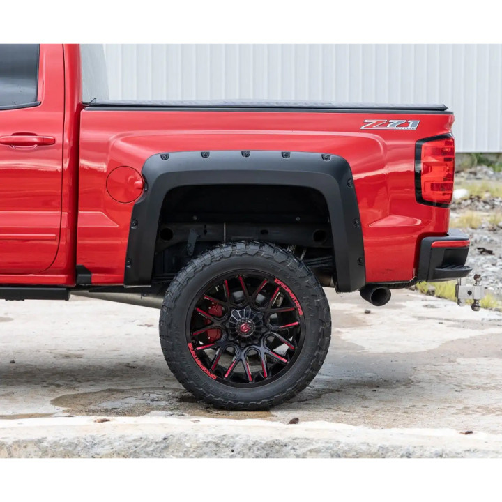 Front and Rear Fender Flares, Rough Country Pocket, Chevrolet Silverado 1500 / 2500 2014 - 2019 - EDK.ro