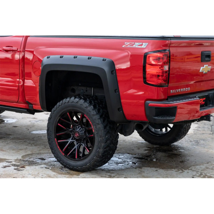 Front and Rear Fender Flares, Rough Country Pocket, Chevrolet Silverado 1500 / 2500 2014 - 2019 - EDK.ro