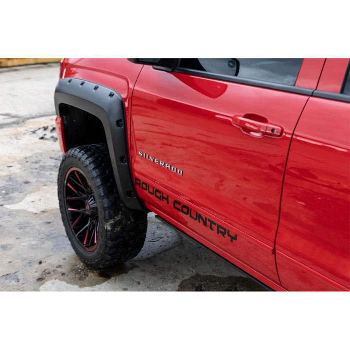 Front and Rear Fender Flares, Rough Country Pocket, Chevrolet Silverado 1500 / 2500 2014 - 2019 - EDK.ro