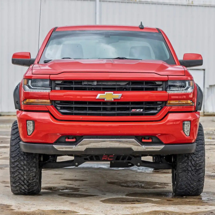 Front and Rear Fender Flares, Rough Country Pocket, Chevrolet Silverado 1500 / 2500 2014 - 2019 - EDK.ro