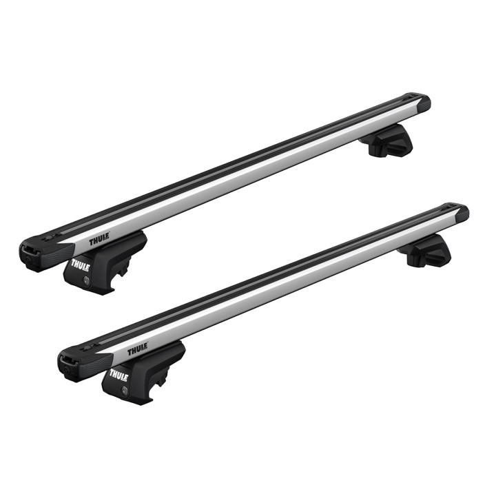Roof Bars Thule Evo Raised Rail SlideBar Silver Ford Escape 5-Door SUV 2008 - 2012 - EDK.ro