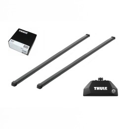 Roof Bars Thule Evo Flush Rail SquareBar Black Ford Puma 5-Door SUV 2020 - Present - EDK.ro