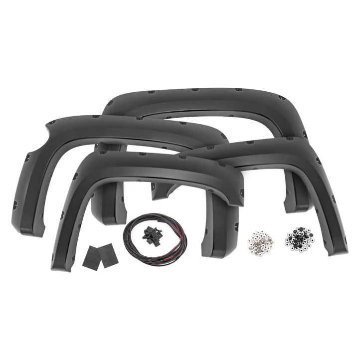 Front and Rear Fender Flares, Rough Country Pocket, Chevrolet Silverado 1500 2007 - 2013 - EDK.ro