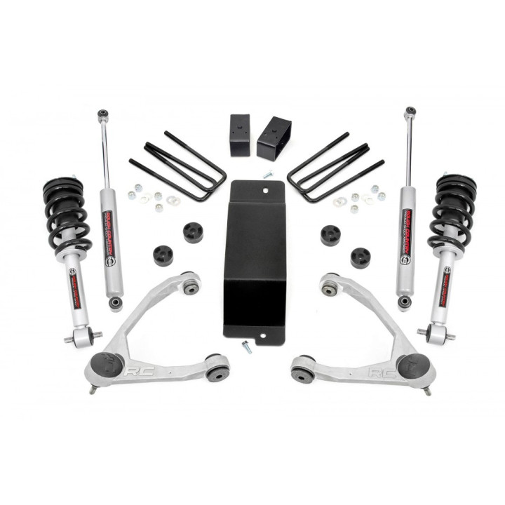 Kit de Ridicare, Rough Country N3 Lift 3.5 Inch, Chevrolet Silverado 1500 / GMC Sierra 1500 2007 - 2013 - EDK.ro