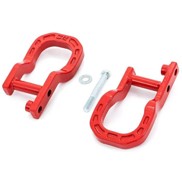 Front Tow Hooks Red, Rough Country, Chevrolet Silverado 1500 2014 - 2019 - EDK.ro