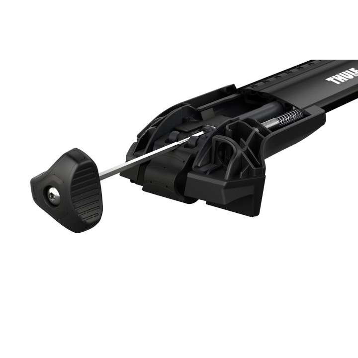 Roof Bars Thule Edge Raised Rail WingBar Edge Black Jeep Cherokee (KJ) 5-Door SUV 2002 - 2013 - EDK.ro